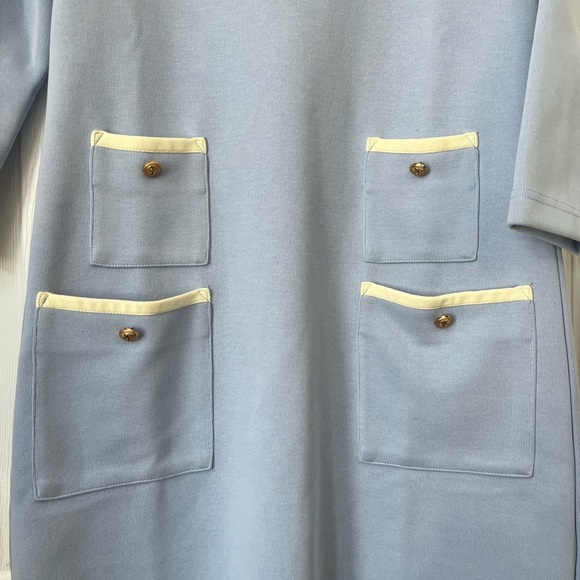 Tuckernuck Francoise Mini Shift Dress Light Blue XS - Picture 4 of 7